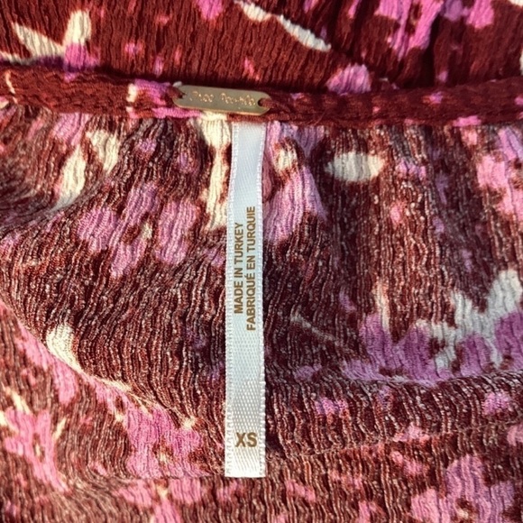 FREE PEOPLE Tiers Of Joy Plum Floral Print Maxi Size: XS Color: Plum - Picture 8 of 13
